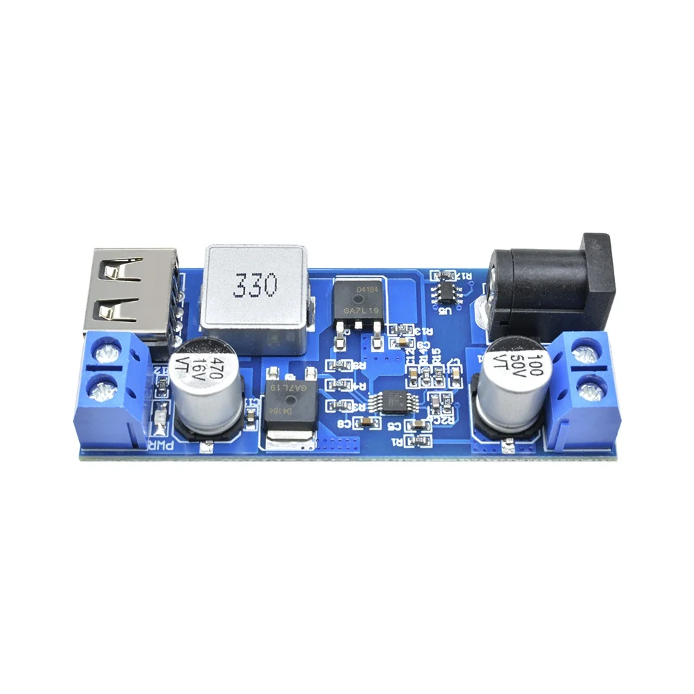 Replace LM2596S DC-DC 24V/12V To 5V 5A Step Down Power Supply Buck Converter Adjustable USB Step-down Charging Module For Phone