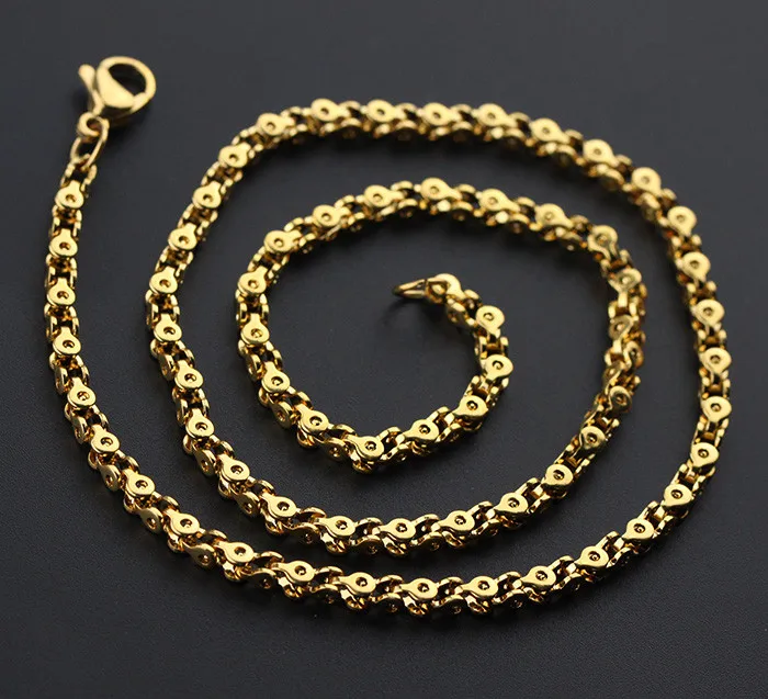 High Quality custom logo 14k 18k gold plated stainless steel franco rope chain necklace