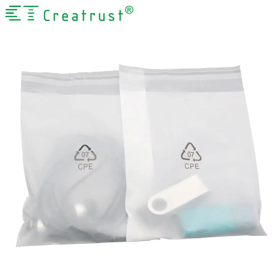 China CPE Slider Ziplock Packaging Bags Matte Zipper Bag For mobile phone