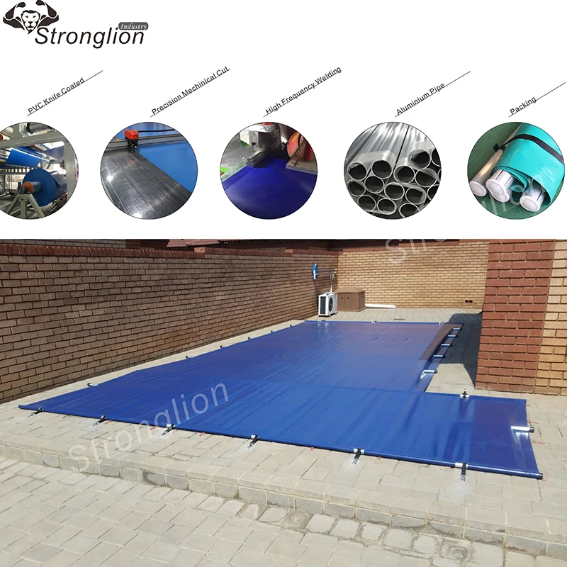 UV Protection Waterproof  Polyester PVC Tarpaulin Swimming Pool Cover
