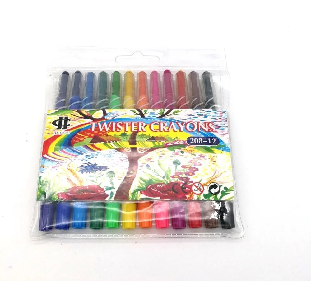 Mini twist plastic rotation crayon smooth drawing crayon for kids