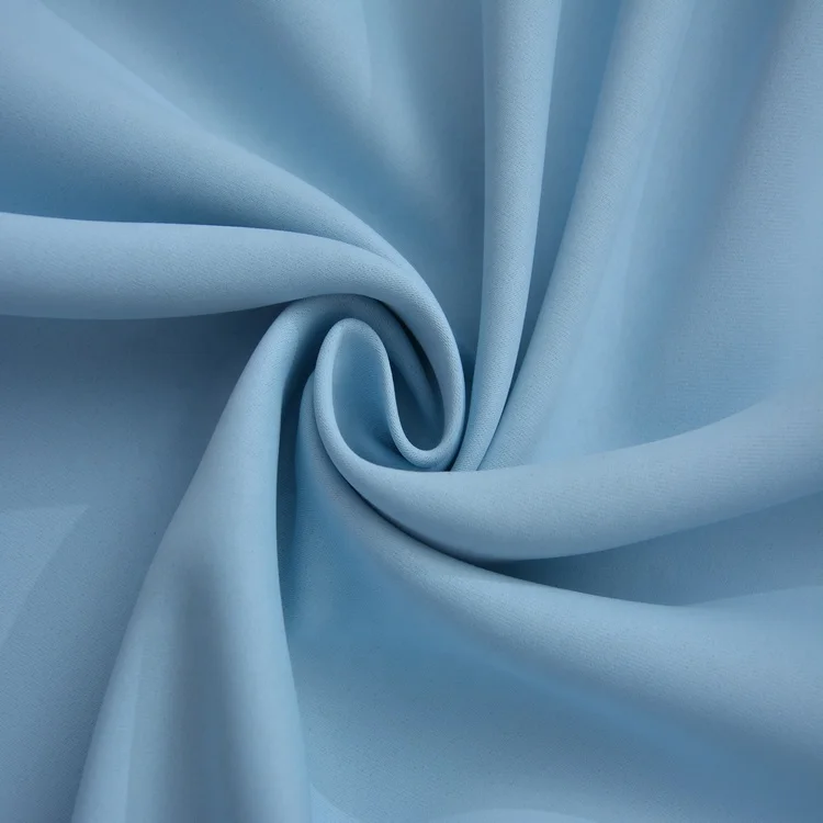 Light blue 100% polyester window curtain design curtains living room made in china