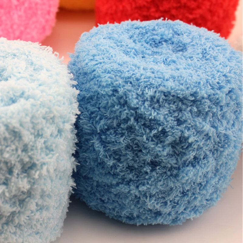 Super soft polyester fancy crochet coral fleece yarn for knitting