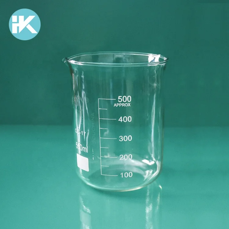 Huke научный многоразовый стеклянный beaker боросиликатный использует в