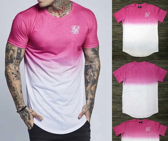 Custom oversized cheap plain hip hop blank t-shirt men mens two tone colour block t shirt