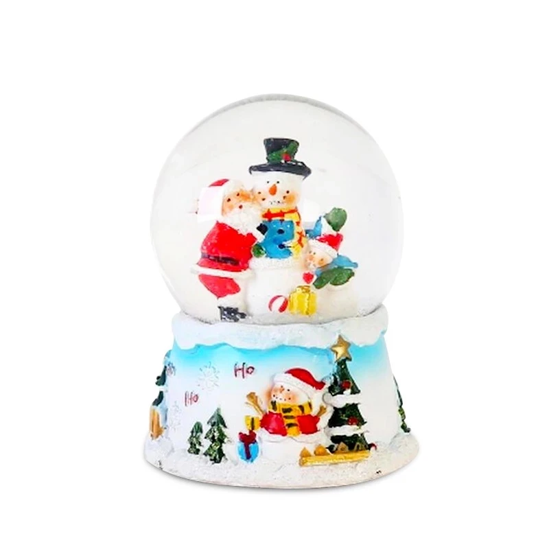 2022 most popular resin christmas custom polyresin christmas snow globes with santa