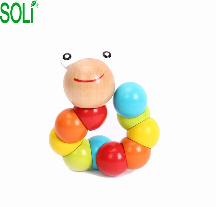 Wooden twisted worm Animal toy, Educational toys gift for kids