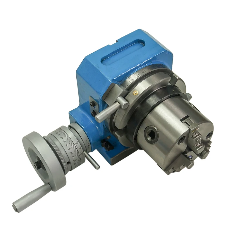 
4inch 80mm 3 jaw chuck Vertical horizontal indexing head dividing Heads for cnc milling machine 