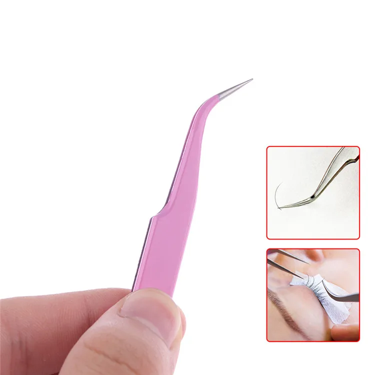 
Cheap 2PCS Set High Class Personalized False Eyelash Tweezer Sets for Eyelash Extension 