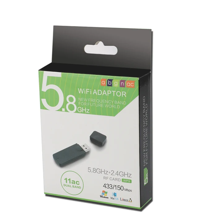 802.11ac 600Mbps Mediatek MT7610 Dual Band 1T1R High Speed Wireless WiFi Dongle USB Adapter