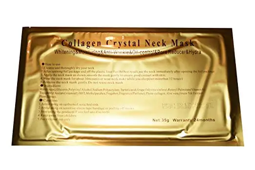 
Wholesale aging-resistant Anti-wrinkle anti-aging Golden facial Collagen Crystal neck mask 