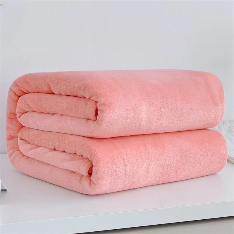 
Factory wholesale custom solid color flannel flannel blanket four seasons blanket soft and cheap coral fleece blanket Wholesale solid color fleece flannel blanket summer blanket coverlet soft cheap