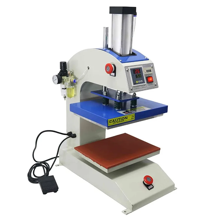 CE approved  23*30 cm automatic pneumatic logo  small printing press clothes embossing machine