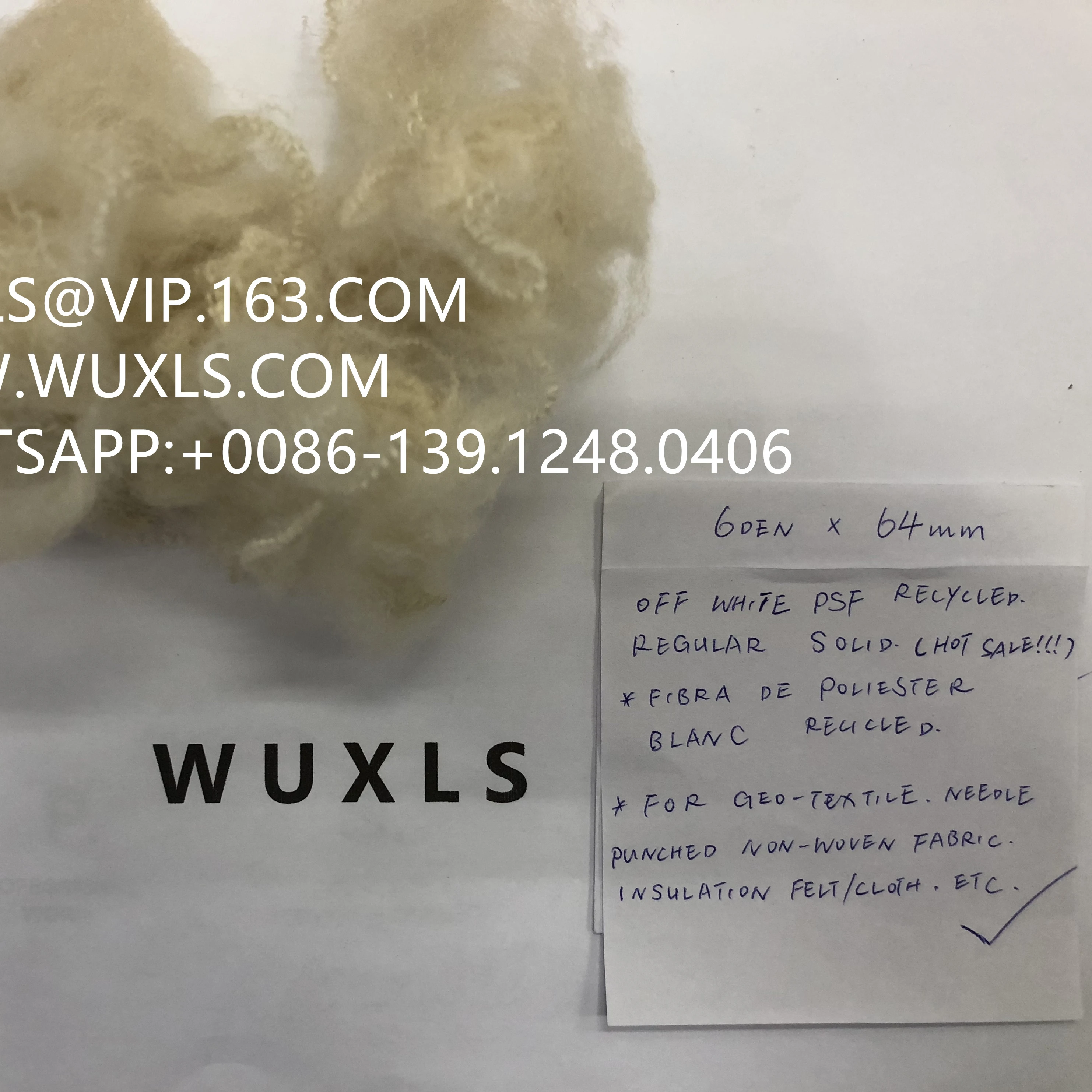 CHINA CHEAP CHEAPEST  white polyester staple fiber fibre psf 3/15/6x64 for geo-textile,needle punched non-woven,insulation felt