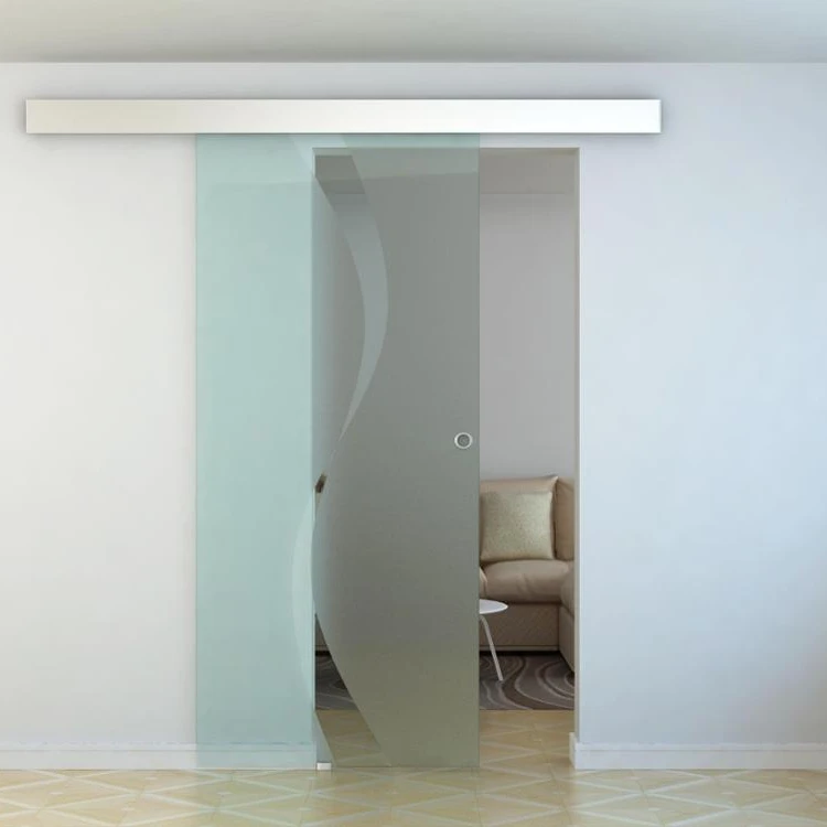 Cheap High Quality modern style aluminum sliding glass wood barn door system hardware