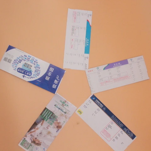 Custom airline ticket thermal paper boarding pass printing ticket raw material
