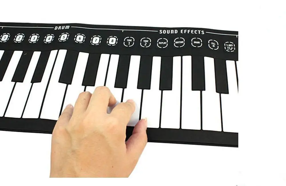 Wholesale Cheap Price Kids Piano Upgrade Portable Flexible 49 Keyboard Digital Hand Roll Up Piano for Leisure and Entertainment