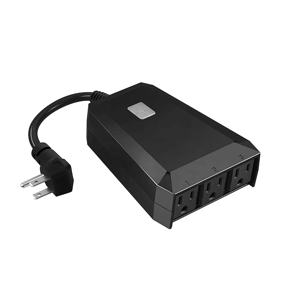 WIFI Outdoor Smart Plug Outlet Waterproof Wireless Power Strip Socket with Timer