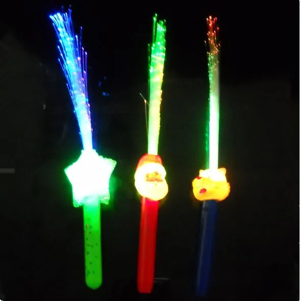 Wholesale 4 Leds Party Used Glow Sticks 1 Dollar Fiber Glow Led Sticks