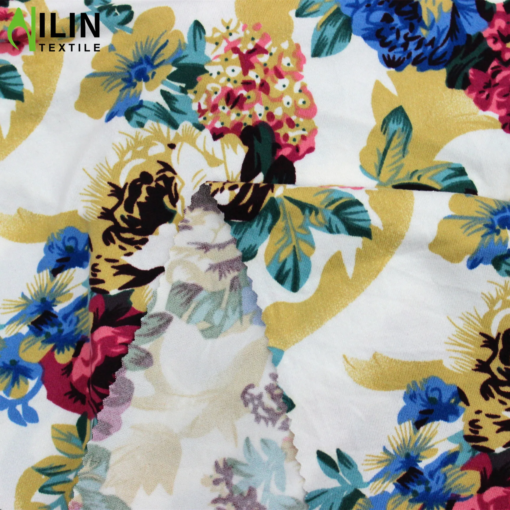 Light and breathable 150gsm Colorful peach legging fabric Brush DTY floral printed fabric for women dress