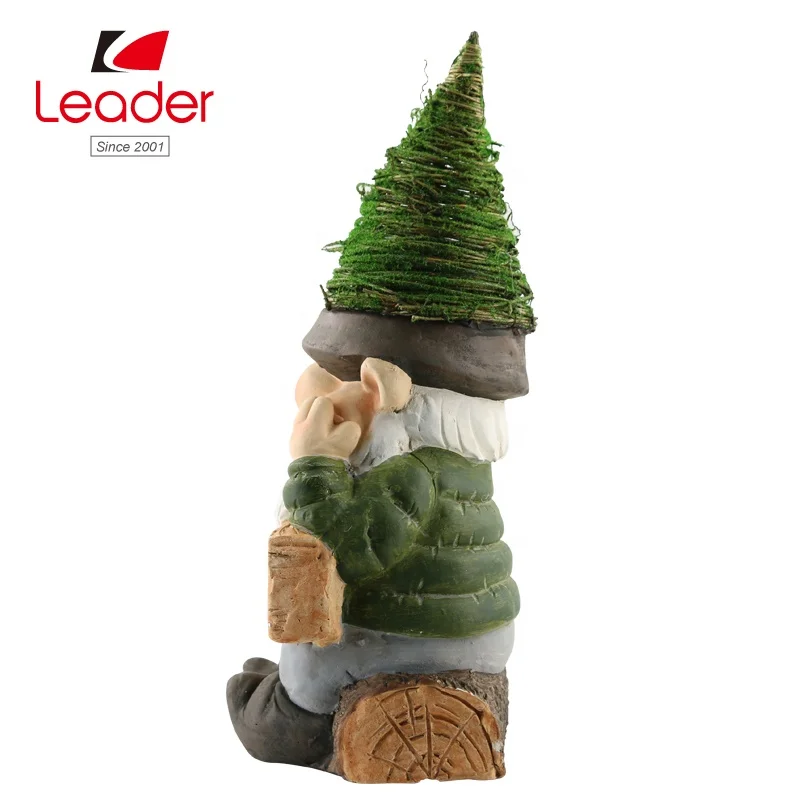 Unique Outdoor Garden Rattan Hat Magnesia Gnomes Welcome Sign Figurine