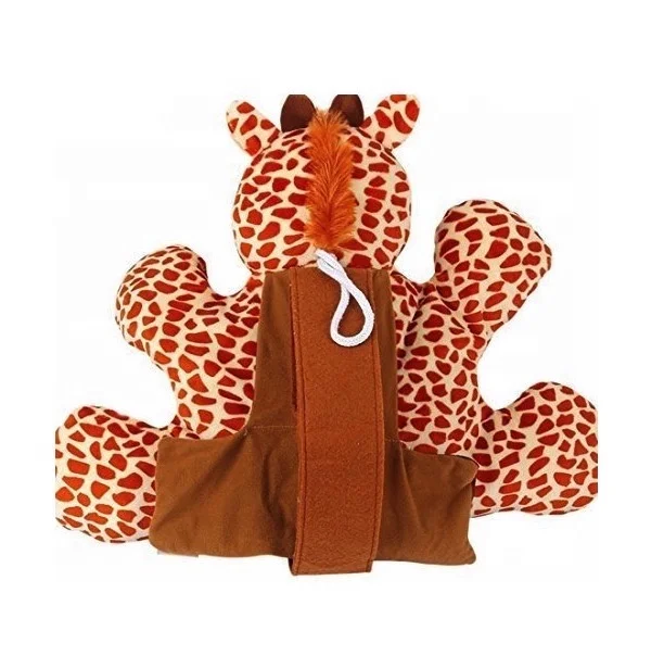 Baby Car Seat Stuffed Plush Toy Plush Giraffe Cow Animal Dear Mirror Rearview Baby Rattle Infant Backseat Toy