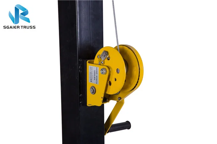 Hand manual crank portable lighting truss lift/light tower/metal stand