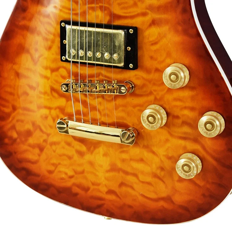 Китайский производитель заводская цена Кленовая Золотая винтажная электрическая гитара