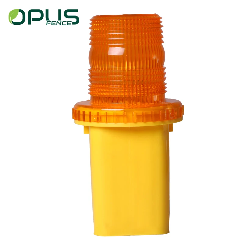 Road hazard led warning flashing solar traffic cone light with single battery