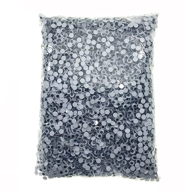 Оптовая продажа, 0,5 см, самоклеящиеся глаза для детей, аксессуары «сделай сам», пластиковые куклы, движущиеся глаза