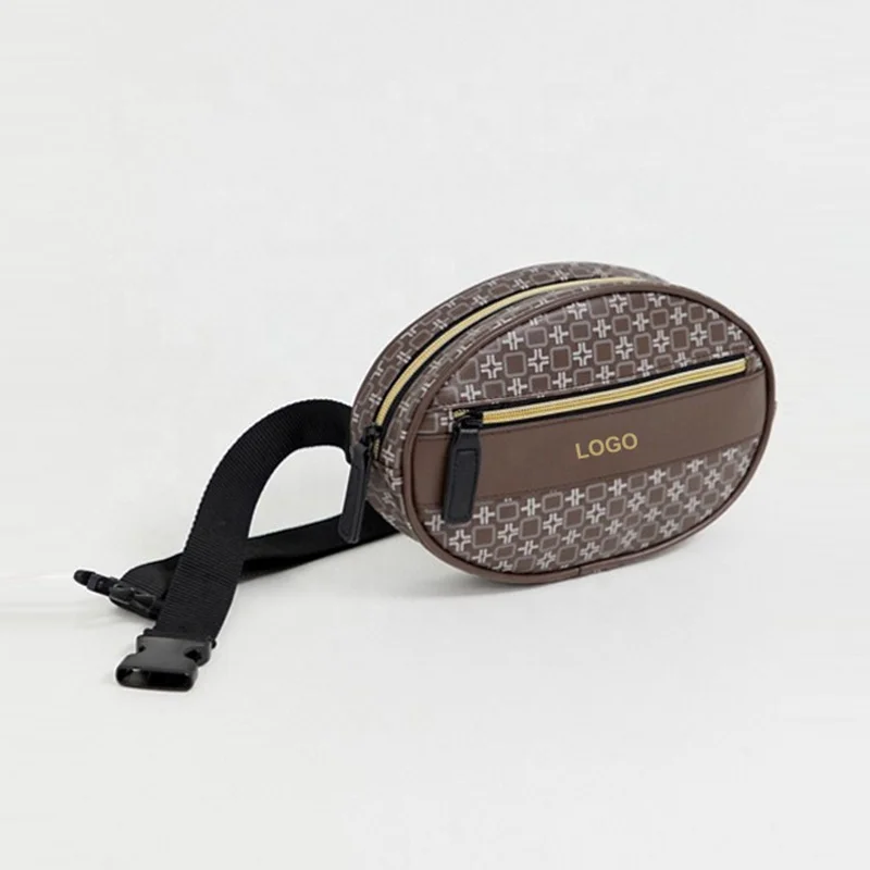 
2019 High Quality Vintage Ladies Printed Fanny Pack Custom Leather Waist Bag For Men 