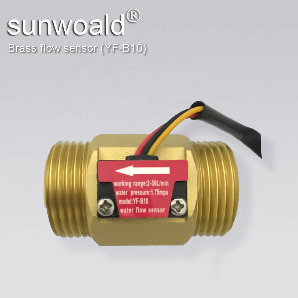 Sunwoald G1 1~30L/min Large Brass Water Turbine flow meter for water tank water pool (60717424225)
