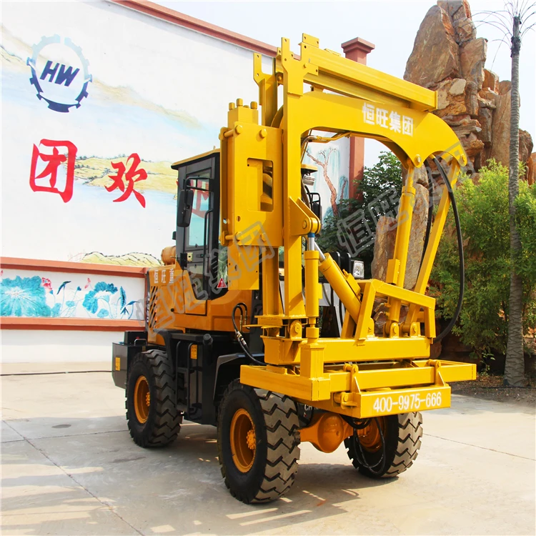
handheld pile driver Highway pile driver road fence pile drilling rig road drilling machine 