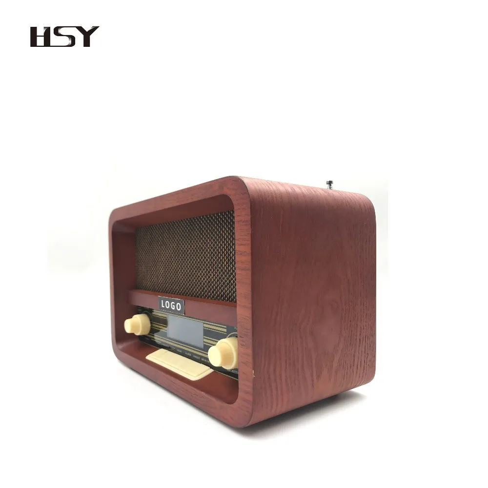 Ретро деревянный DAB FM-радио со встроенными