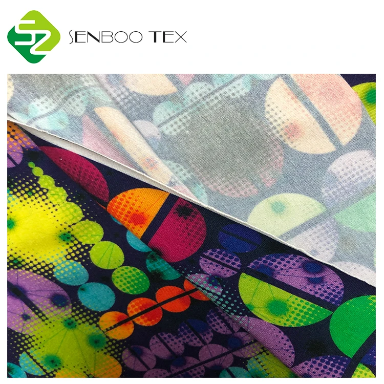 Digital Colorful Print Pattern bamboo spandex fabric For Women Deep Waistband bamboo leggings