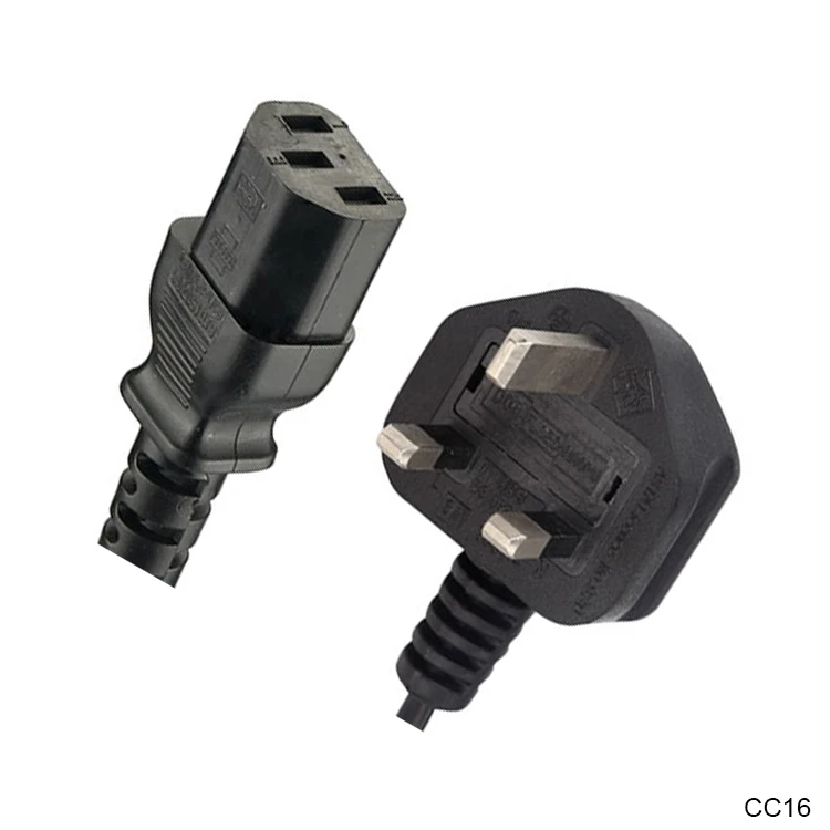 Великобритания 3 булавки мужчин и IEC C13 Женский ноутбук основной расширение Электрический провода выдвижной AC мощность кабель