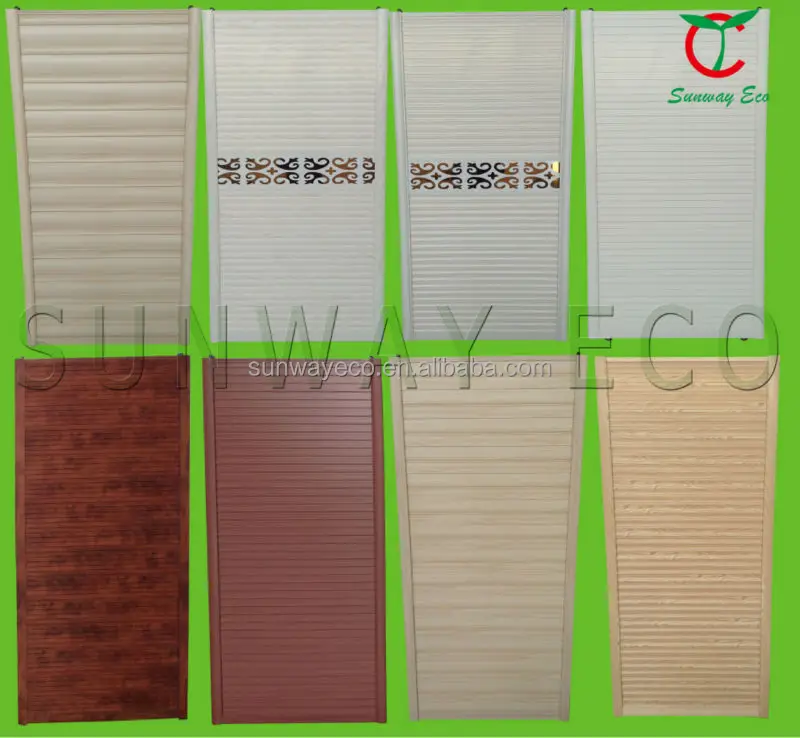 white colored pvc sliding closet door for home