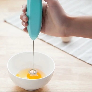 Kitchen Electric Eggbeater Cosmetics Blender Automatic Mini Coffee  Bubbler electric plastic egg tools Customized logo