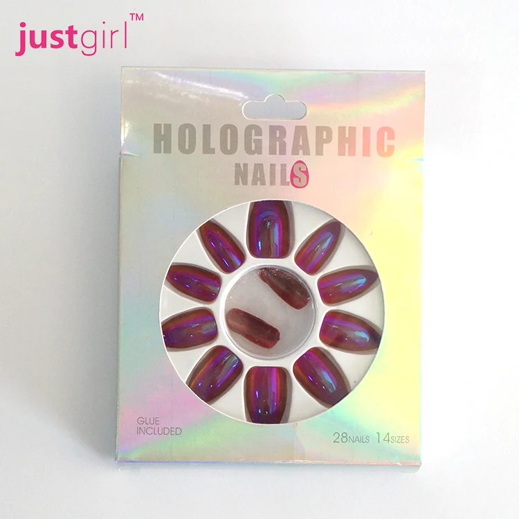 Нажимайте на ногти, клей на шпильках от частного бренда, легко наносите и легко удаляйте искусственные ногти