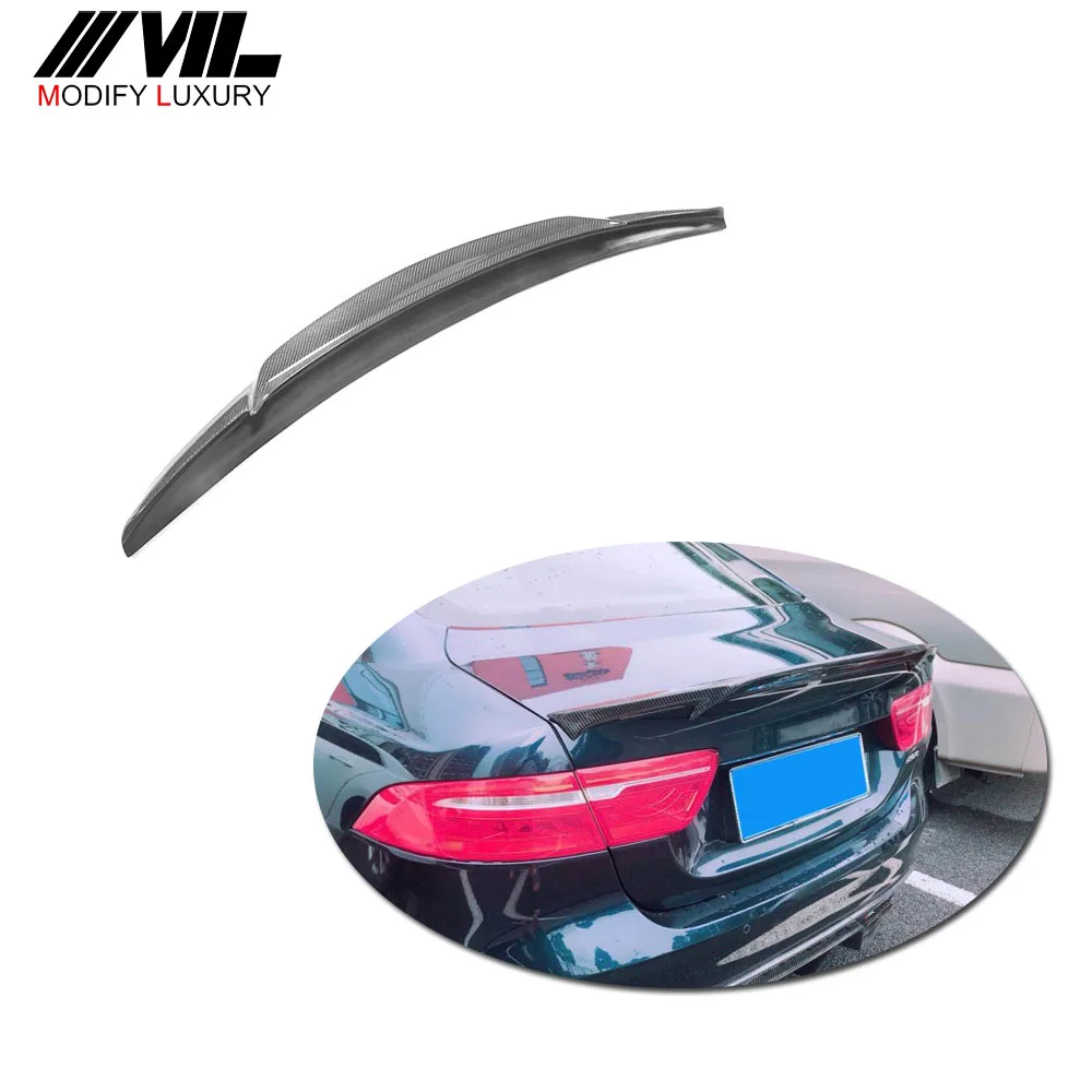 Carbon Fiber Spoiler For Jaguar XE XEL 2005-2018 Rear Wing Car Accessories
