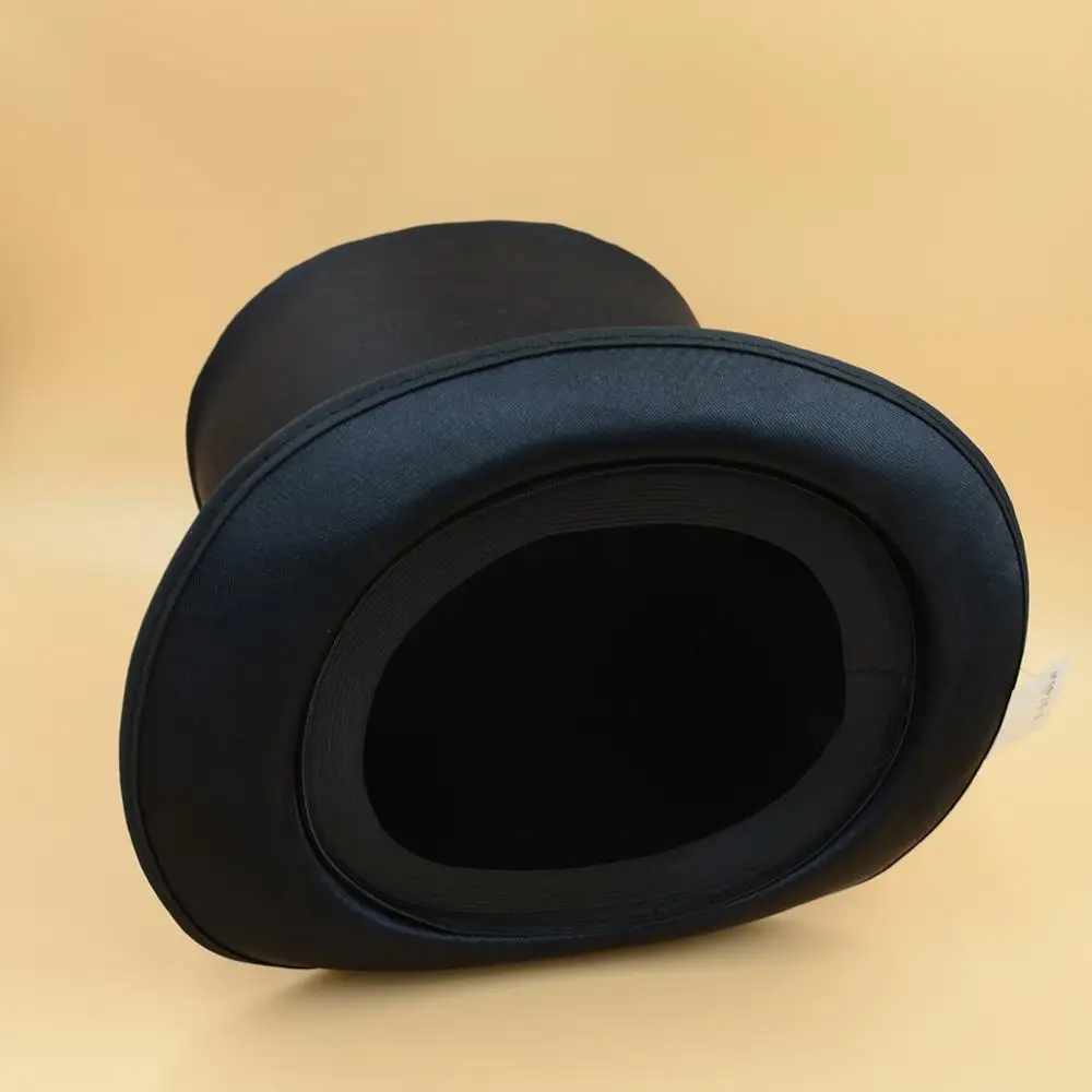 MH-3049 Party Halloween Deluxe Extra Tall Victorian Coachman Silk Satin Black Magician Top Hat