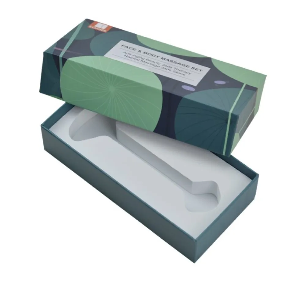 Free Sample China Manufacturer Papierowe Pudelko 2 Piece Lid and Base Jade Roller Gua Sha Box Retail Packaging with EVA Insert
