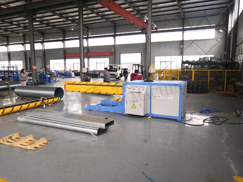 
Ventilation equipment helix round oval duct former air pipe forming machine / sheet metal oval flat wind tube making machine 