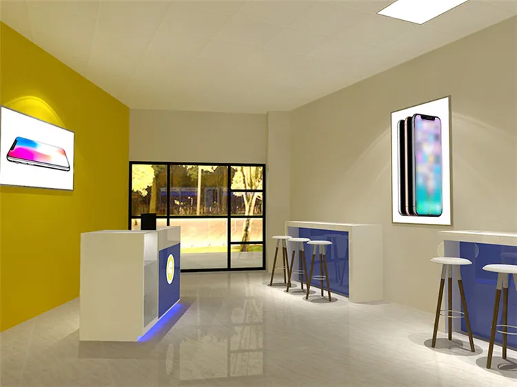 toko ponsel sederhana desain interior furniture aksesoris ponsel