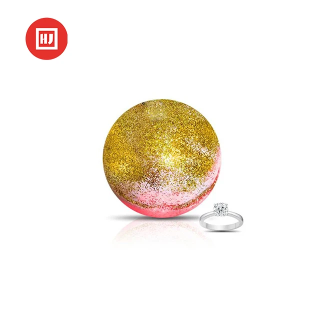 Hot sale beautiful jewelry ring bath bombs with essential oil for her