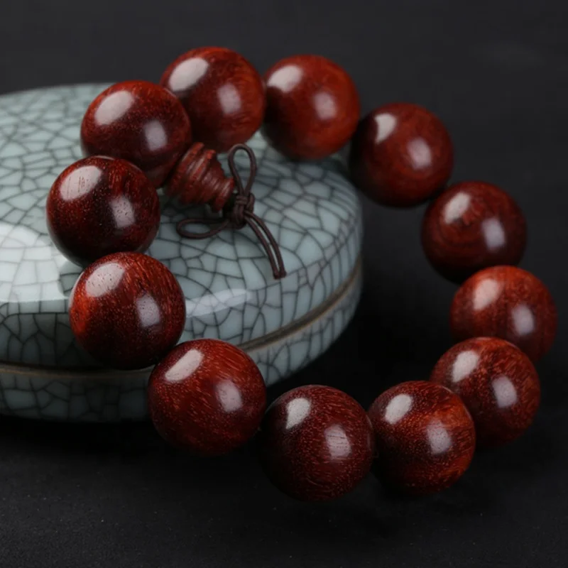 African Blood Sandalwood Bracelet High Quality Natural Red Wooden Bead Bracelet Factory Price Wholesale