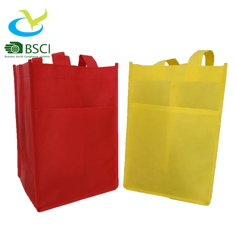 
non woven wine gift bag recycle carry bags eusable 4 bottles promotion bag 
