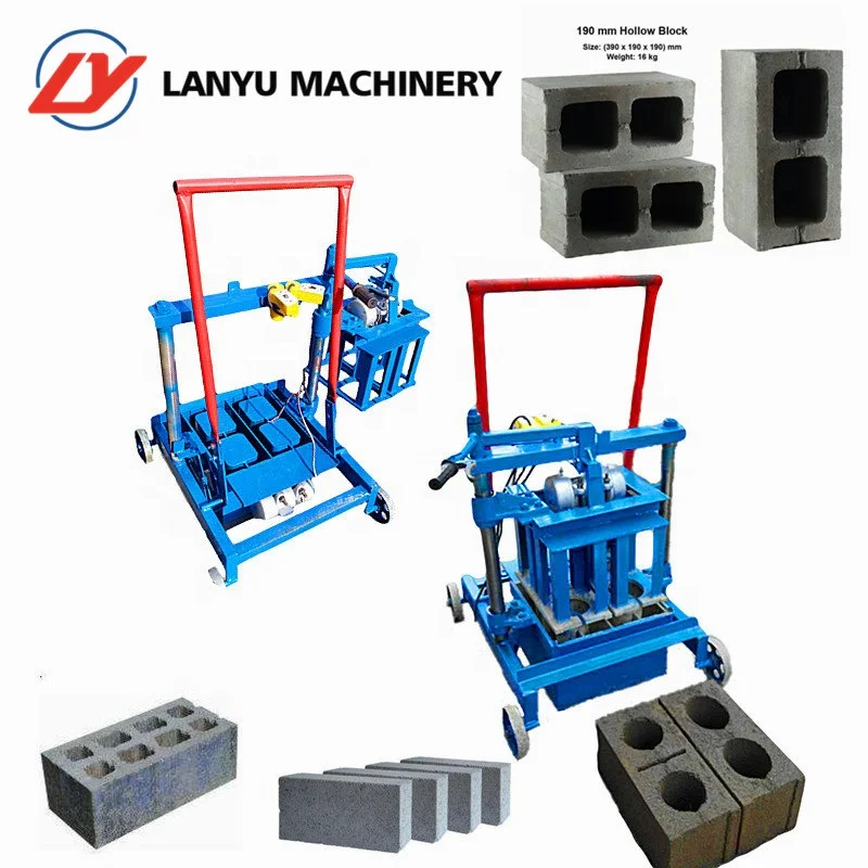 lanyu small scale production/concrete block making machine/construction equipment