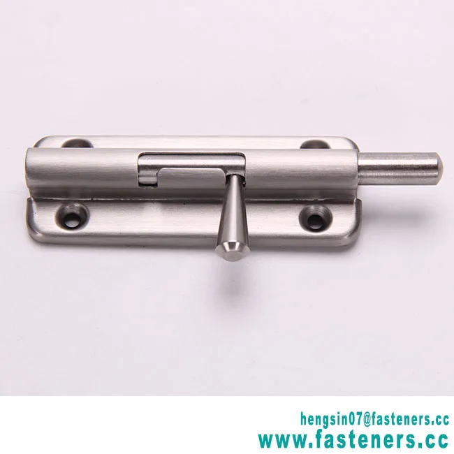 High-quality  Home Door Security Guard sliding mortise Latch Bolt Gate Door Lock Stainless Steel Spring Loaded