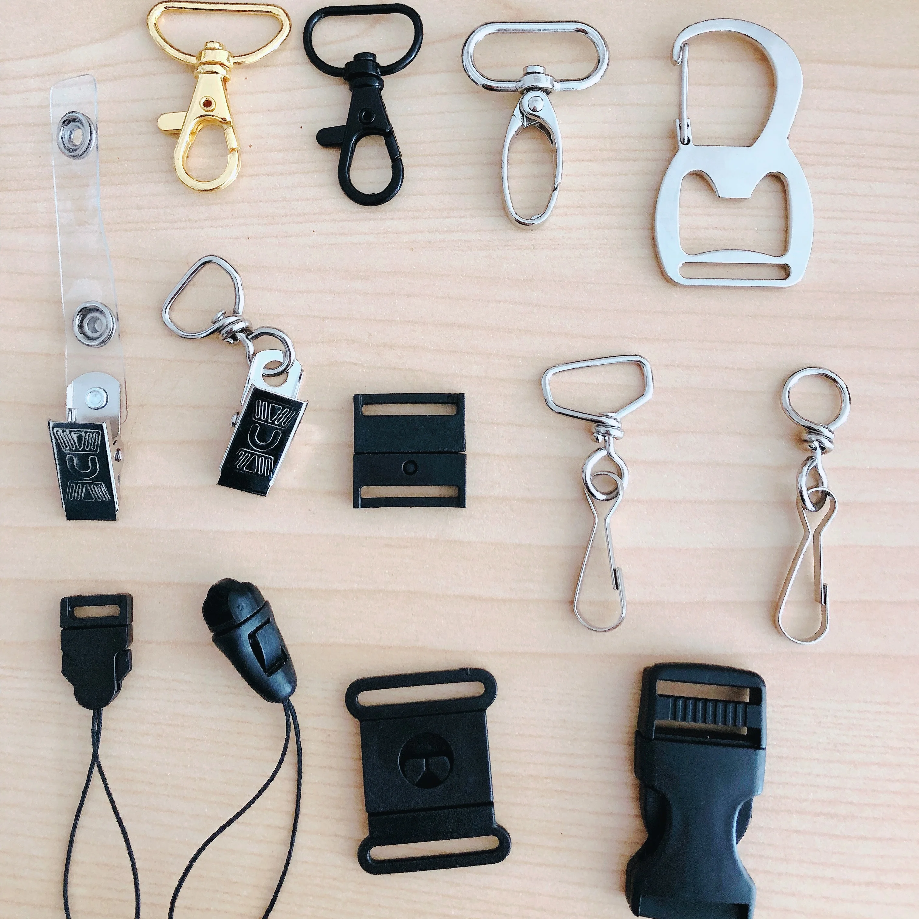 lanyard accessories,metal and plastic buckle,lanyard hardware